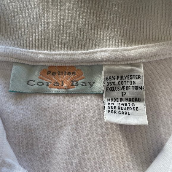 Vintage Polo Shirt With Embroidered Flowers - Picture 6 of 8